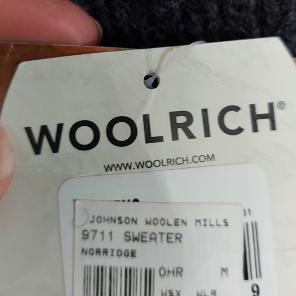 Woolrich wool snowflake sweater Gray white and red Size Medium - Picture 5 of 10